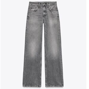 Zara Gray Flare & Wide Leg Jeans